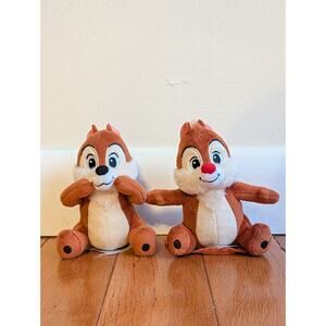 Disney Parks CHIP & DALE Magnetic Shoulder Pal Plush Dolls With 1 Pad